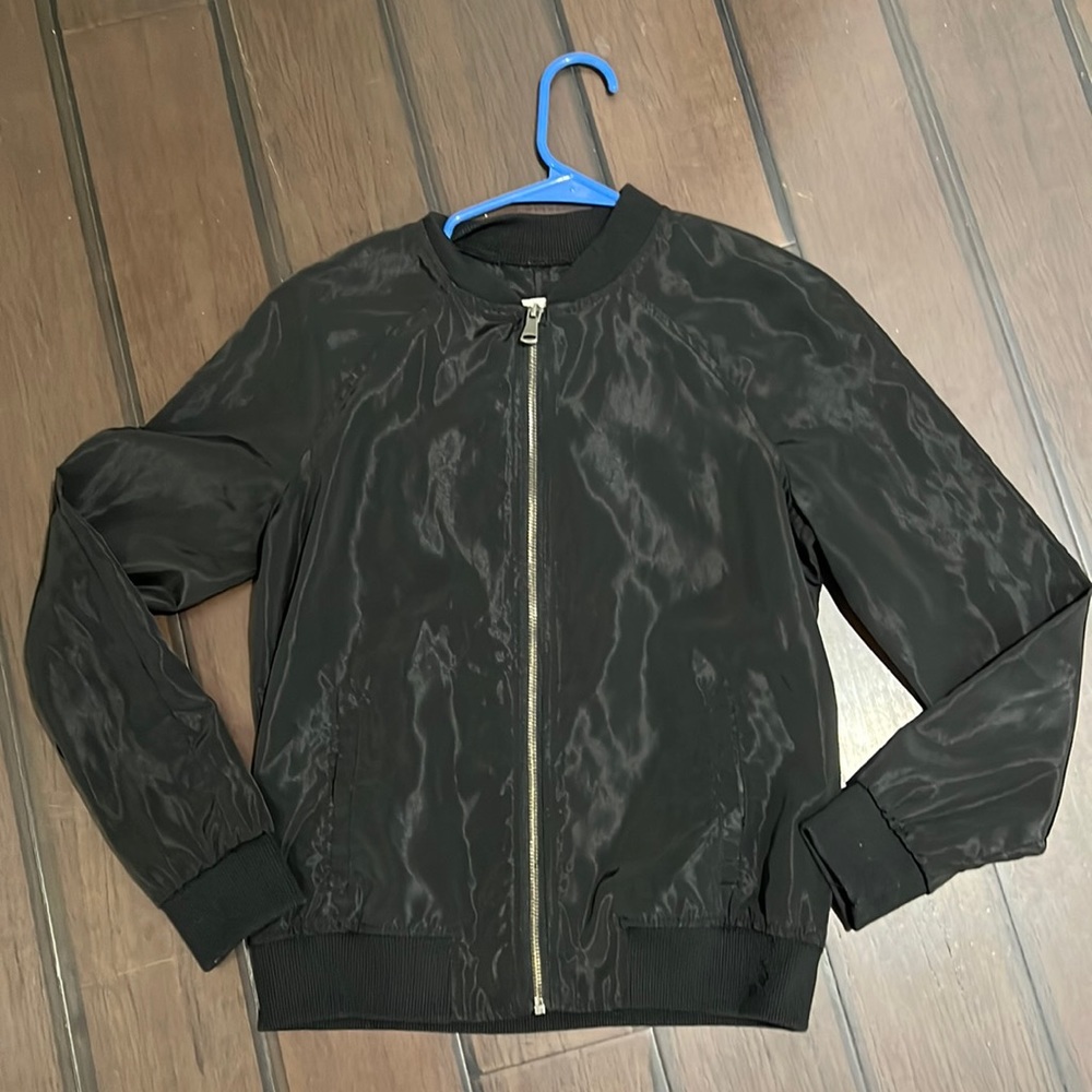 Black bomber jacket